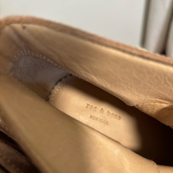 Rag & Bone Harrow Tan/Nude Suede Slip On Block Heel Booties - Picture 8 of 11